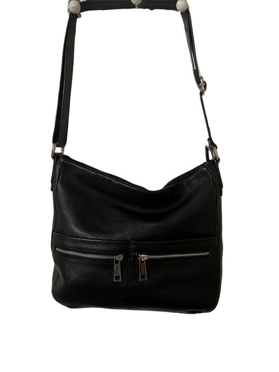 Atelier Noir by Rudsak Handbags - Atelier Noir by Rudsak Black Pebbled Leather Shoulder Bag